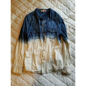 Dip-dye Button-up Style Top